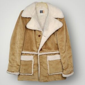 Vintage William Barry Corduroy Shearling Yellowstone Ranchers Coat Size 44